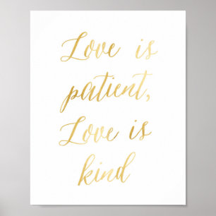 Poster O amor é paciente, o amor é uma espécie de Impress