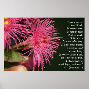 Poster O amor é paciente Versículo da Bíblia Presente de