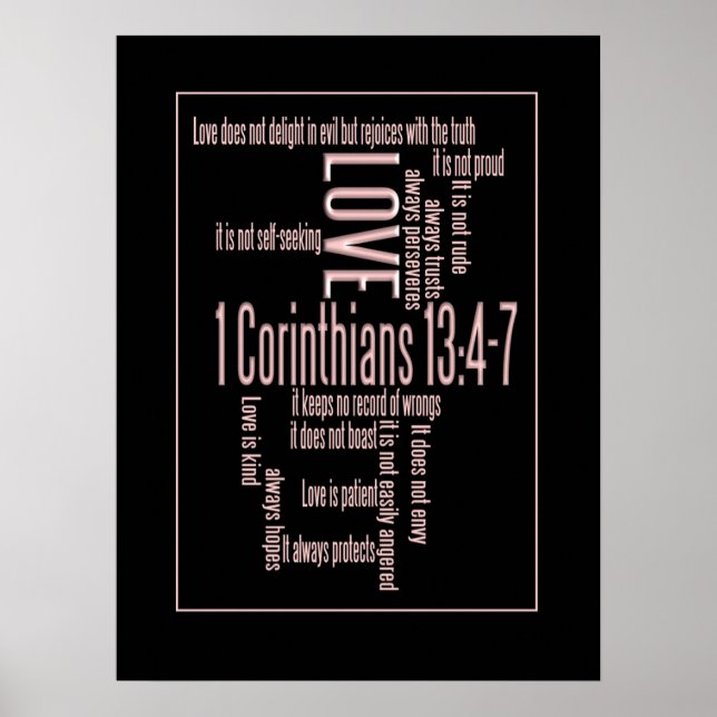 Pôster O amor é preto e esbranquiçado do paciente (Frente)