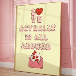 Poster O Amor É Realmente Está Em Toda Parte Citação Retr