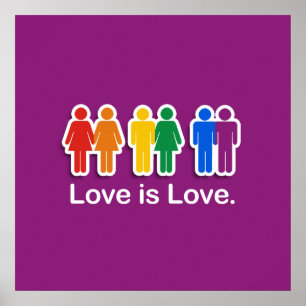 PÔSTER O AMOR É ROXO DO AMOR