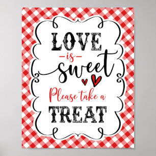 Poster O Amor É Um Picnic Vermelho De Gingham Que Eu Faço