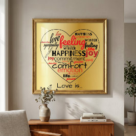 Poster O Amor É Uma Típica De Repetição De Nuvem Em Forma