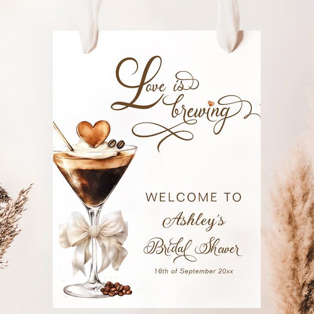 Poster O Amor Está Cozinhando Espresso Martini Chá de Noi (Criador carregado)