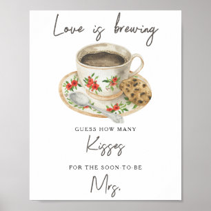 Poster O amor está criando chá de panela Quantos beijos