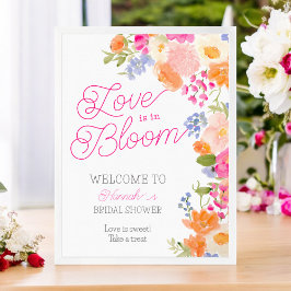 Poster O amor está em flores silvestres florais, bem-vind