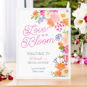 Poster O amor está em flores silvestres florais, bem-vind