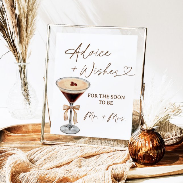 Poster O Amor Está Fazendo Martini - Sinal De Aconselhame (Criador carregado)