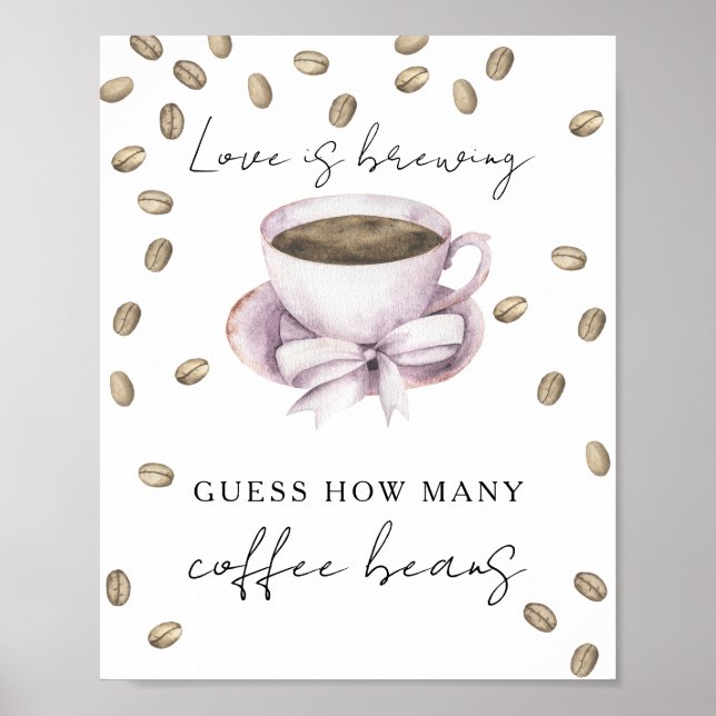 Poster O amor está fervendo chá de panela Quantos grãos d (Frente)