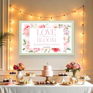 Poster O Amor Está Florindo Chuveiro de Noiva com Moldu