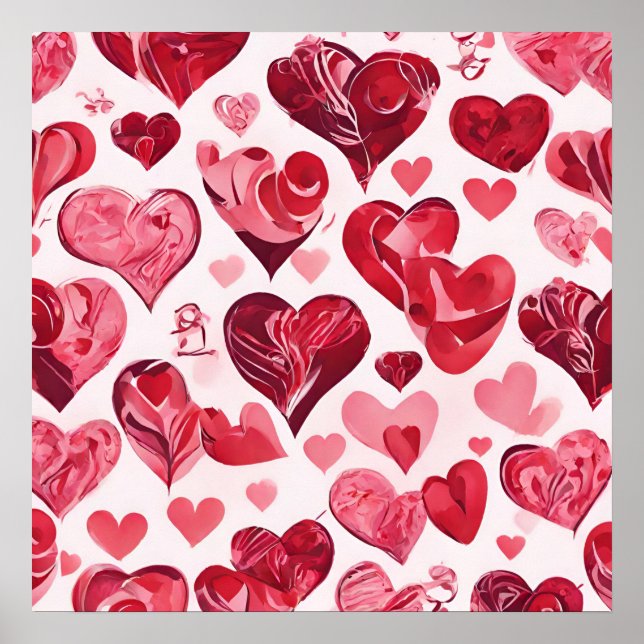 Poster O amor está na design do coração do ar (Frente)