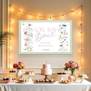 Poster O amor está no Bloom Chá de panela Floral de Aqu