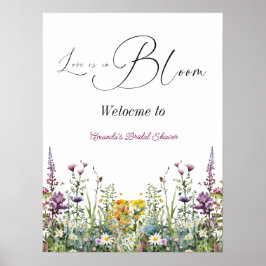 Poster O amor está no Bloom Wildflower Chá de panela