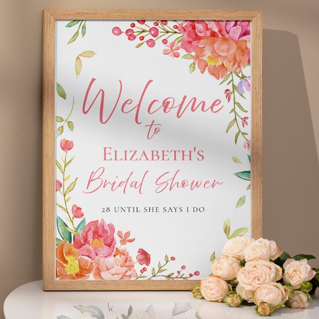 Poster O amor está no Sinal de Boas-vindas do Bloom Flora (Criador carregado)