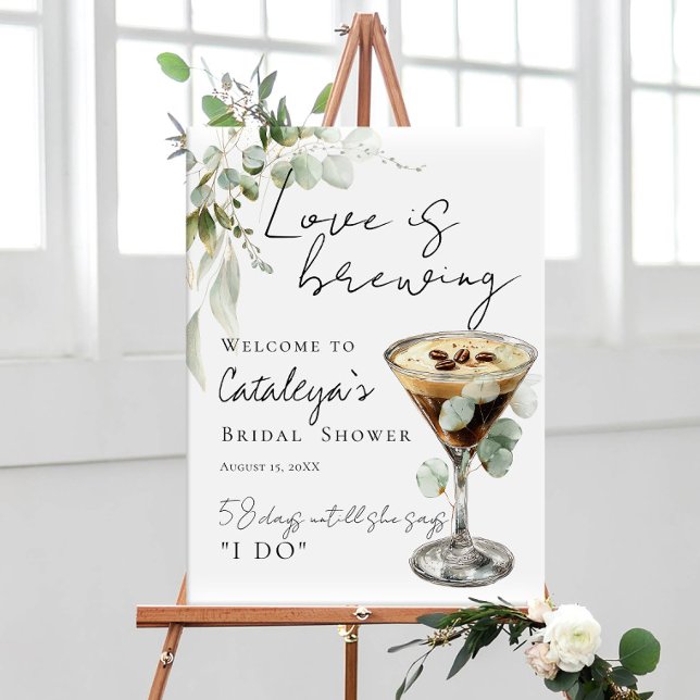 Poster O Amor está Preparando um Chuveiro de Martini de C (Criador carregado)