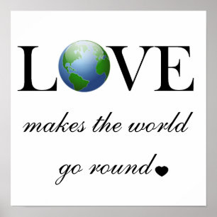 Pôster O Amor Faz O Mundo Dar Volta