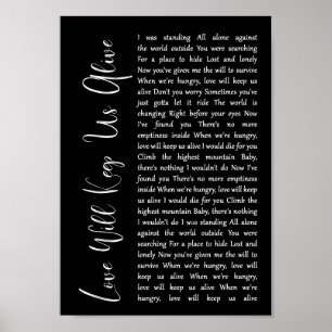 Poster O amor manter-nos-á canção preta viva do roteir