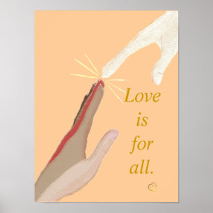 Poster O amor multi-racial e energético é para todos os P