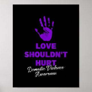 Poster O amor não deve ferir a violência doméstica Vista