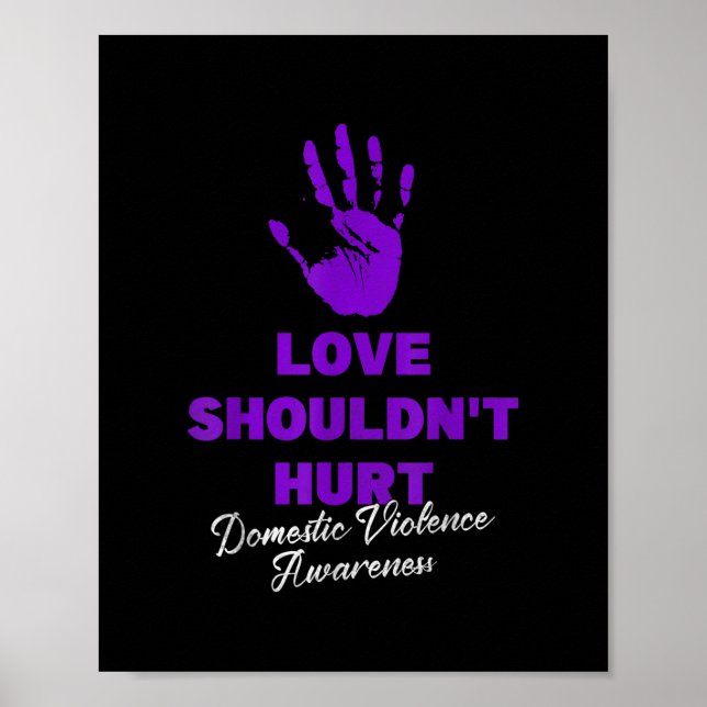 Poster O amor não deve ferir a violência doméstica Vista (Frente)