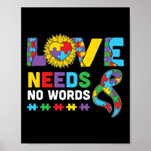 Poster O Amor Não Precisa De Palavra Autismo Autismo Sens