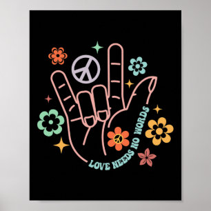 Poster O Amor Não Precisa De Palavras Retroativas Sinal D