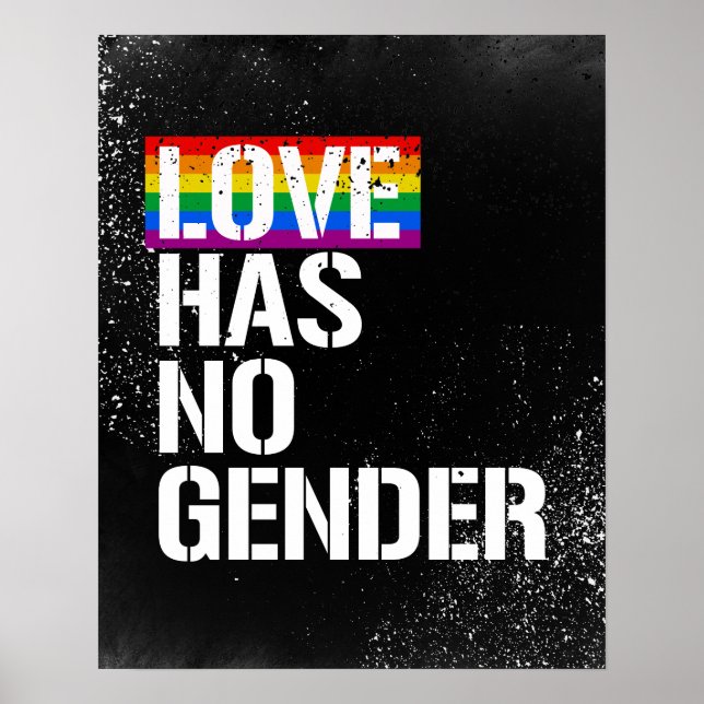 Poster O amor não tem sexo - - Direitos LGBTQ - - (Frente)
