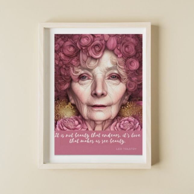 Poster O Amor Nos Faz Ver A Cota Da Beleza (Criador carregado)