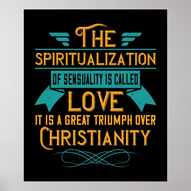 Poster O Amor Religioso É Um Triunfo Excelente Sobre O Cr (Frente)