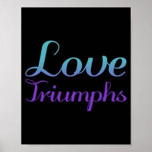 Poster O Amor Triunfa Prevenção ao Suicídio Premium Tri-B