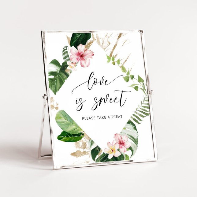 Poster O amor tropical é doce, aproveite o cartaz (Criador carregado)