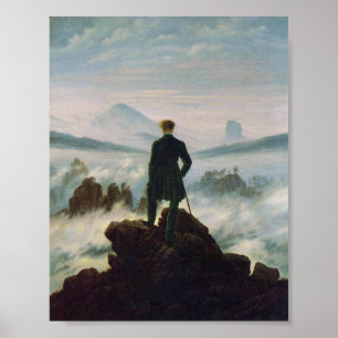 Poster O andarilho acima do mar de nevoeiro