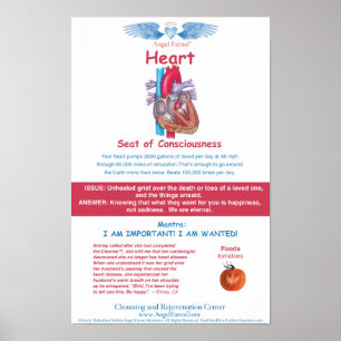 Poster O anjo cultiva a carta do coração