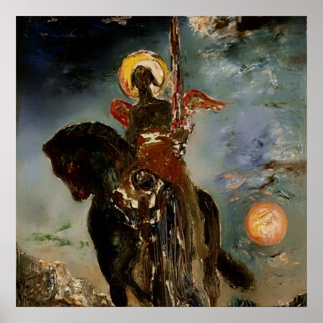 Poster "O Anjo da Morte" de Gustave Moreau (Frente)