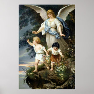 Poster O Anjo Guardião - Bernhard Plockhorst