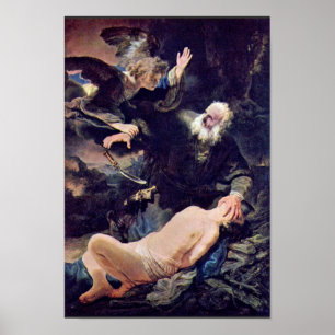 Poster O Anjo Impede O Sacrifício De Isaac,