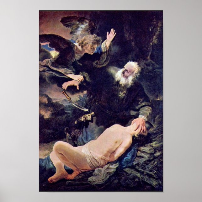 Poster O Anjo Impede O Sacrifício De Isaac, (Frente)