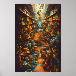 Poster O antigo compro de brinquedos para todas as pessoa