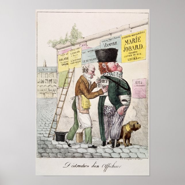 Poster O anúncio de um Bill Sticker, 1820 (Frente)