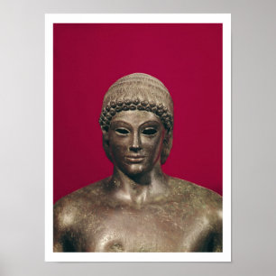 Poster O Apollo de Piombino, cabeça da estátua, encontr