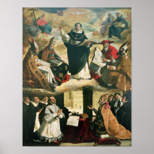 Pôster O Apotheosis de St Thomas Aquinas, 1631