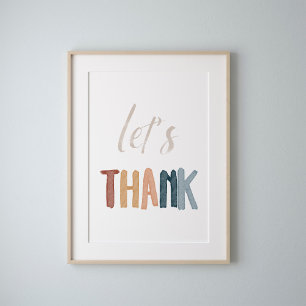 Poster O aquarela permite o obrigado