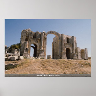 Pôster O arco de Hadrian, Jerash, Jordão
