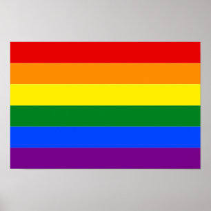 Poster O arco-íris colorido do orgulho gay listra a
