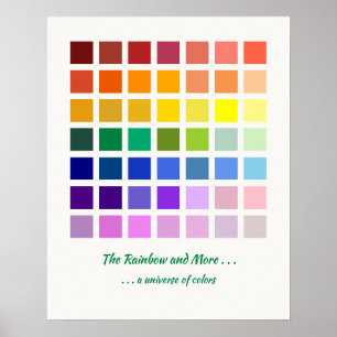 Poster O Arco-íris e Mais, um universo de cores 49 tons