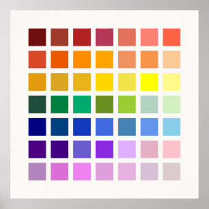 Poster O Arco-íris e Mais, um universo de cores 49 tons