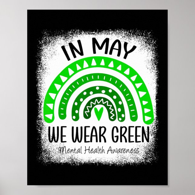 Poster O Arco-Íris Em Maio Vestimos O Verde Awarene Saúde (Frente)