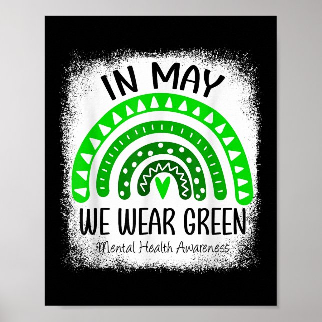 Poster O Arco-Íris Em Maio Vestimos O Verde Awarene Saúde (Frente)