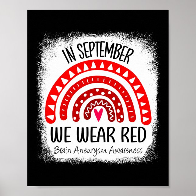 Poster O Arco-Íris Em Setembro Veste Aneurismo Do Cérebro (Frente)