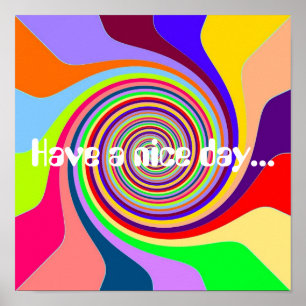 Poster O arco-íris tem um pop psicadélico Groovy do dia